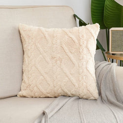 Geometric Plush Pillow Cover