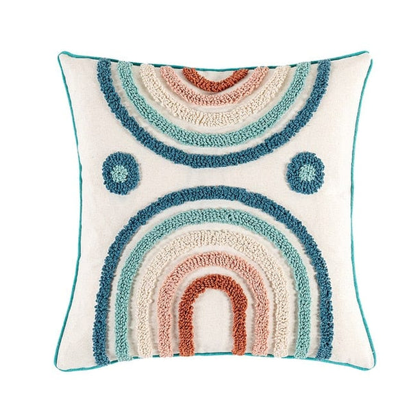 Rainbow Tuft Pillow Cover