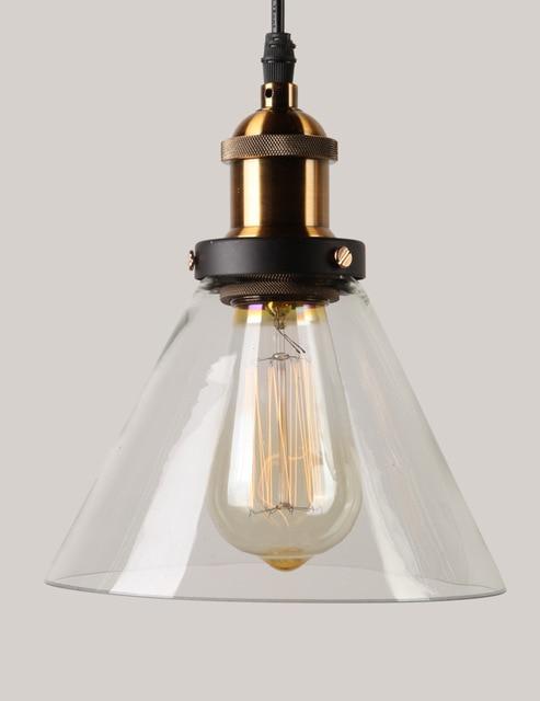 Vintage Glass Pendant Lights (5.5" to 11" Wide) - Retro Hanging Lights for Home & Hotel Decor