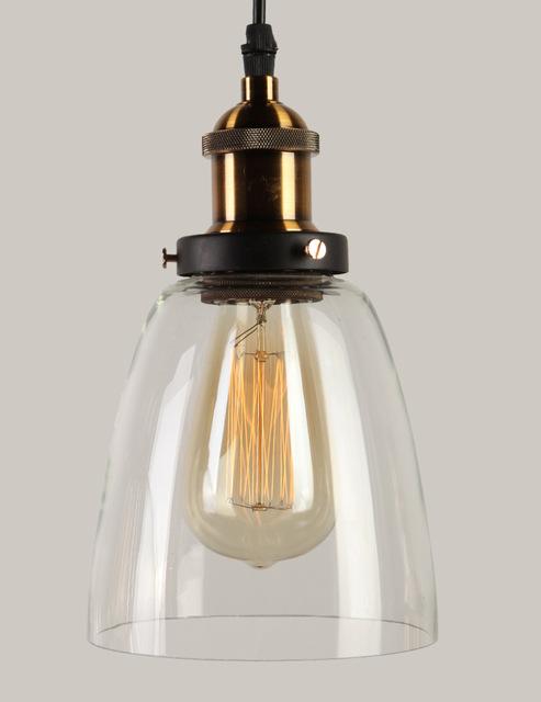 Vintage Glass Pendant Lights (5.5" to 11" Wide) - Retro Hanging Lights for Home & Hotel Decor