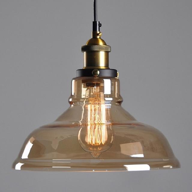 Vintage Glass Pendant Lights (5.5" to 11" Wide) - Retro Hanging Lights for Home & Hotel Decor