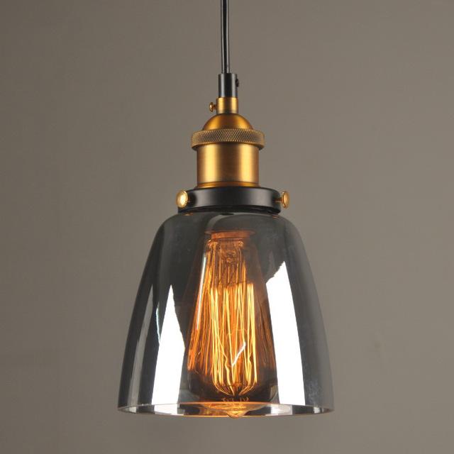 Vintage Glass Pendant Lights (5.5" to 11" Wide) - Retro Hanging Lights for Home & Hotel Decor