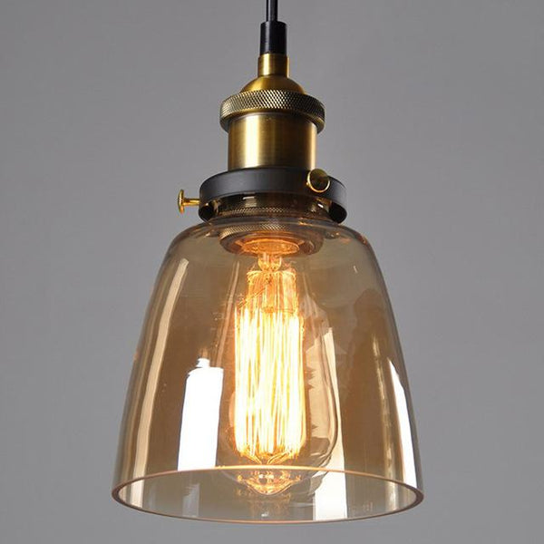 Vintage 5.5" to 11" Wide Pendant Glass Retro Lights