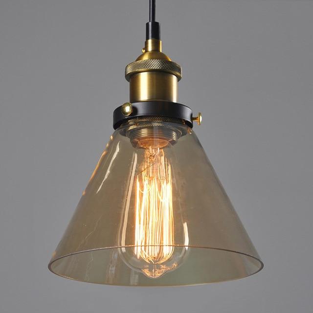 Vintage Glass Pendant Lights (5.5" to 11" Wide) - Retro Hanging Lights for Home & Hotel Decor