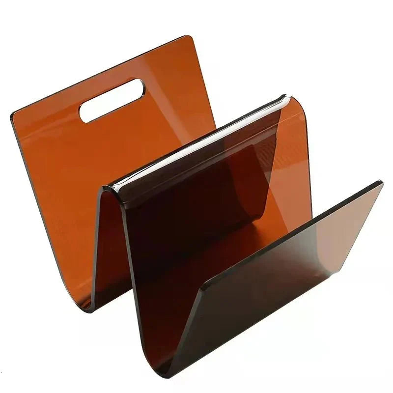 W' Shape Wavey Acrylic Magazine Stand