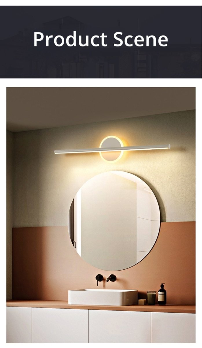 White Gold Bathroom Vanity Mirror Lamp Light