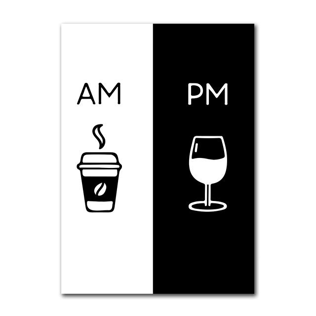 White Wine and Coffee Wall Art