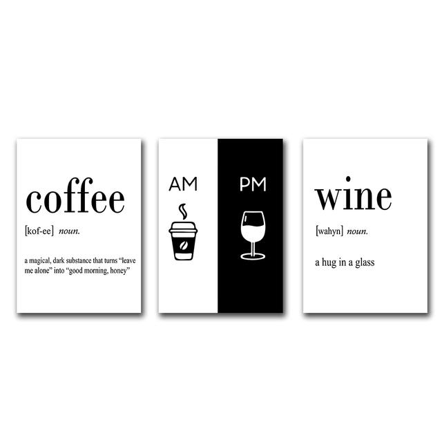 White Wine and Coffee Wall Art