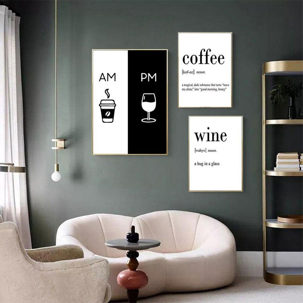 White Wine and Coffee Wall Art