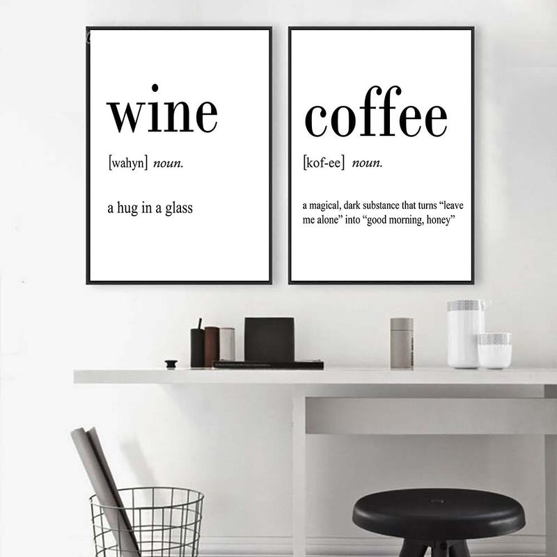 White Wine and Coffee Wall Art