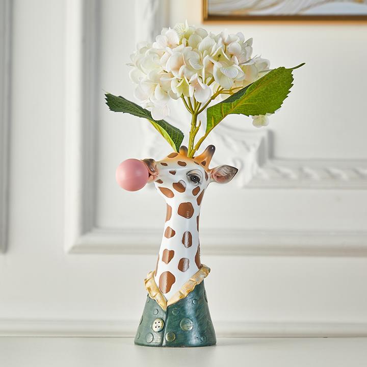 Adorable Animal Resin Flower Vase - Unique Decorative Animal Vases for Home Decor