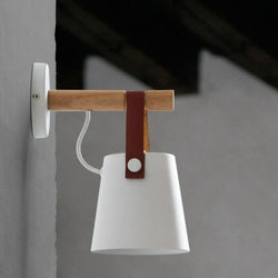 Woodly Hanging Wood Simple Wall Light