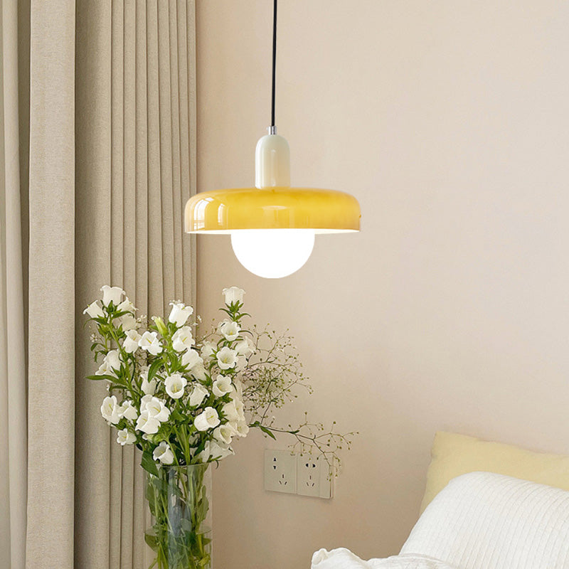 Minimalist Pastel Milk Glass Penadant Light