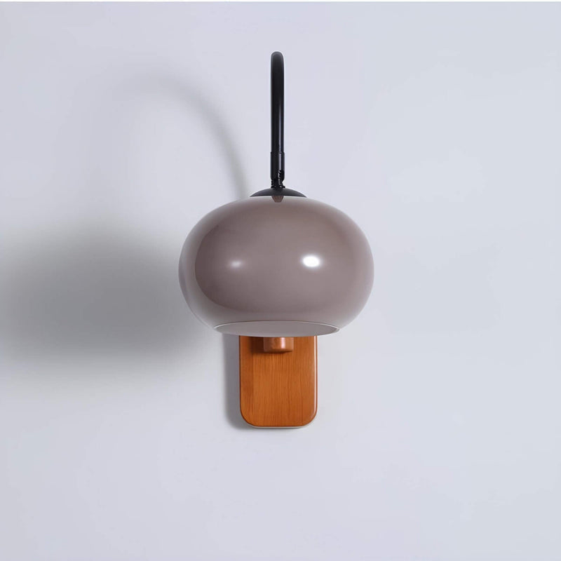 Miravique - Rotatable Bauhaus Wall Lamp made of Khaki Glass