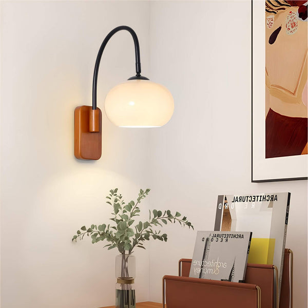 Miravique - Rotatable Bauhaus Wall Lamp made of Khaki Glass