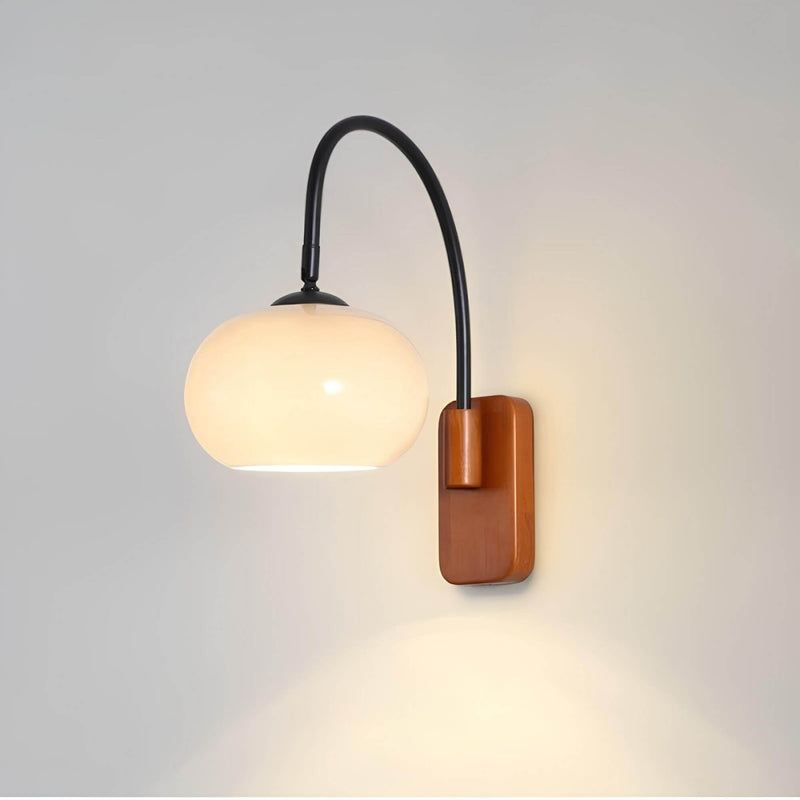 Miravique - Rotatable Bauhaus Wall Lamp made of Khaki Glass