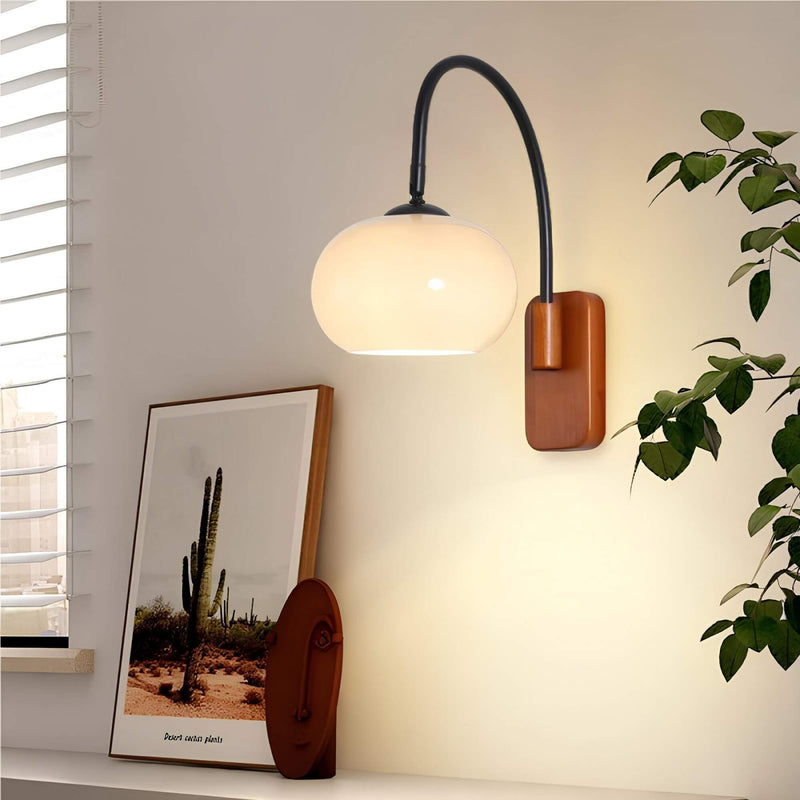 Miravique - Rotatable Bauhaus Wall Lamp made of Khaki Glass