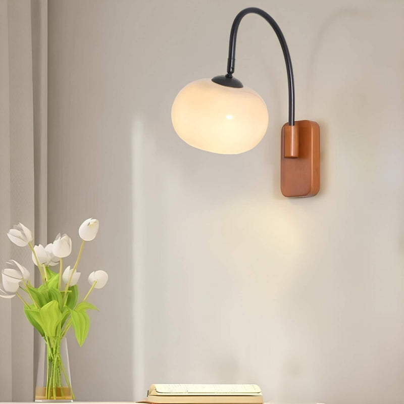 Miravique - Rotatable Bauhaus Wall Lamp made of Khaki Glass