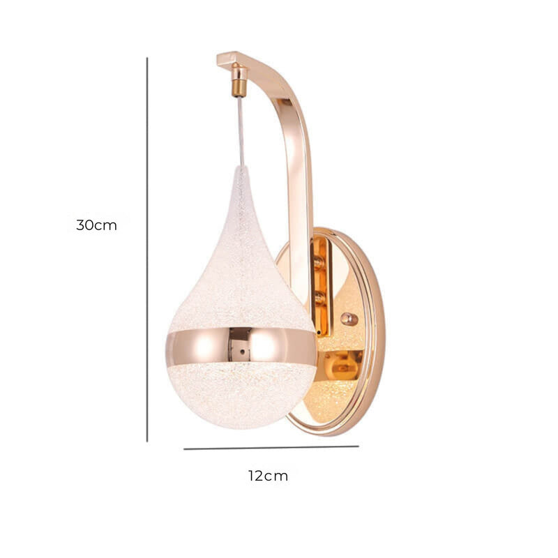 Miravique - Modern LED Wall Light in Drop Shape