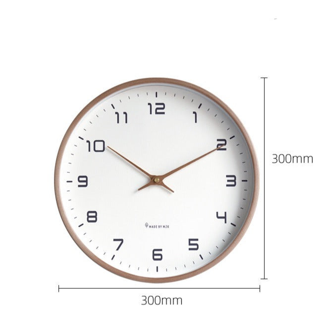 Minimalist Analogue Wall Decor Wooden Clock for Home