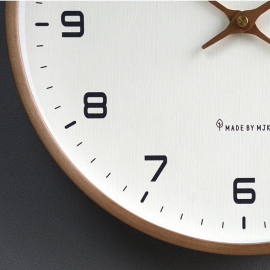 Minimalist Analogue Wall Decor Wooden Clock for Home