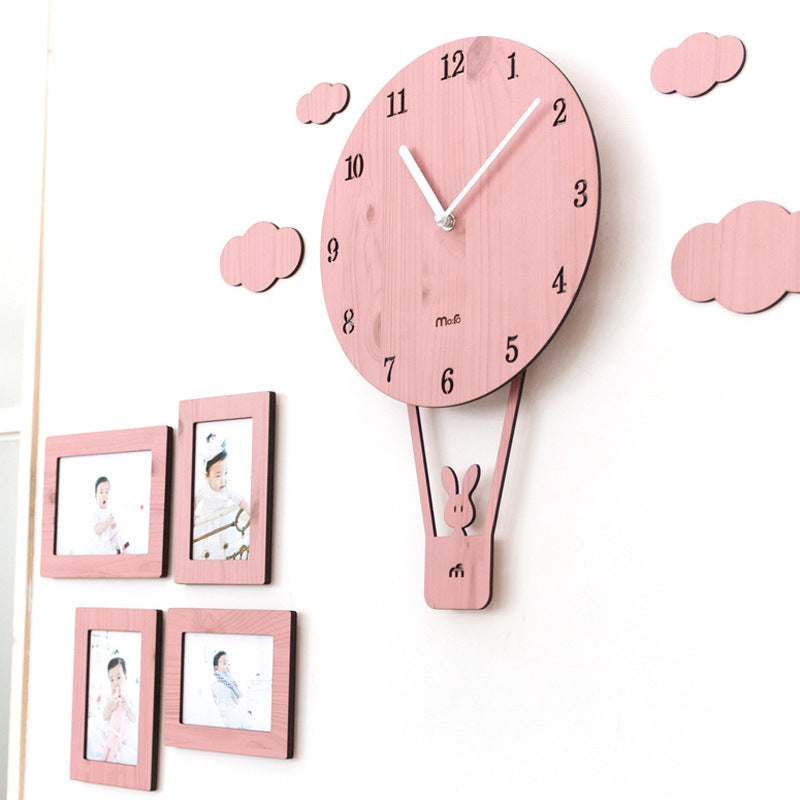 Cute Pendulum Kids Bedroom Wall Clock