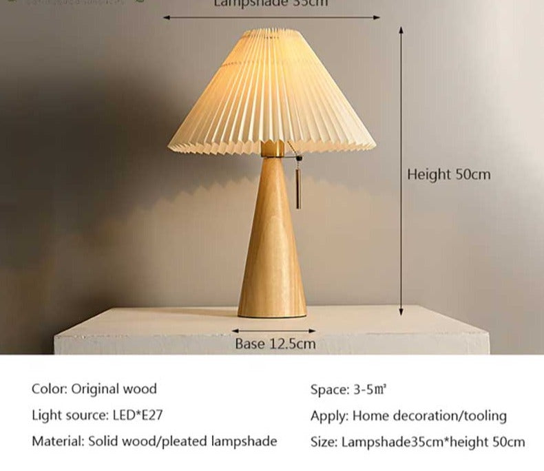 Retro Pleated Umbrella Table Lamp