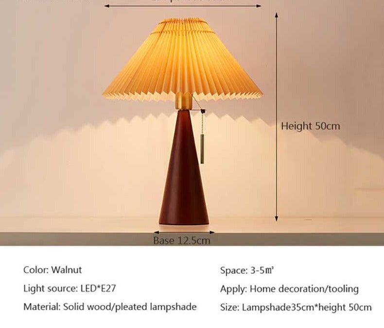 Retro Pleated Umbrella Table Lamp