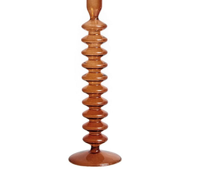 Aesthetic Brown Wavy Candle Holders