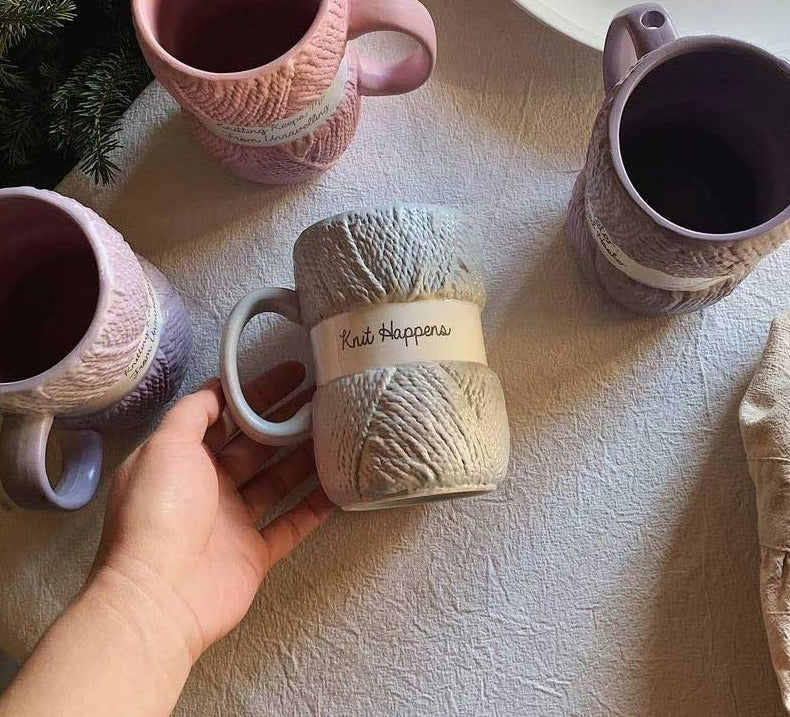 Aesthetic Ceramic Wool Mug