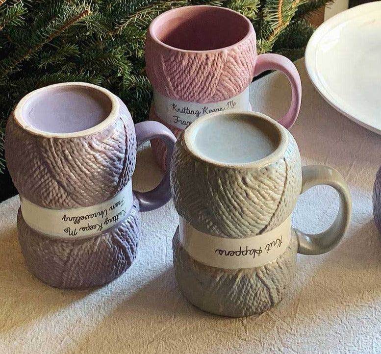 Aesthetic Ceramic Wool Mug