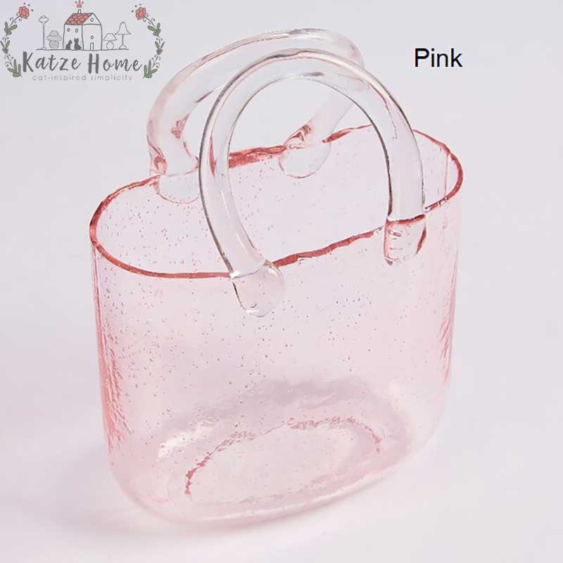 Aesthetic Flower Glass Basket Vase/ Fish Tank