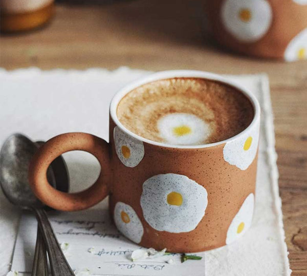 Aesthetic Poached Egg Hand Painted Mugs