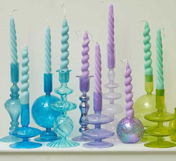 Aesthetic Scented Pastel Spiral Taper Candles Set 2