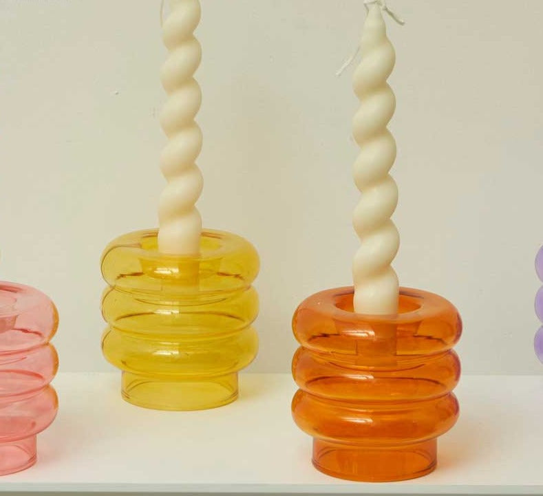 Aesthetic Scented Pastel Spiral Taper Candles Set 2