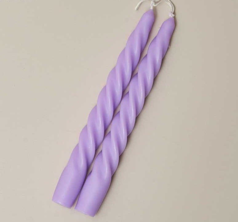 Aesthetic Scented Pastel Spiral Taper Candles Set 2