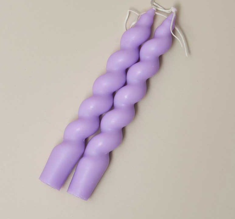 Aesthetic Scented Pastel Spiral Taper Candles Set 2