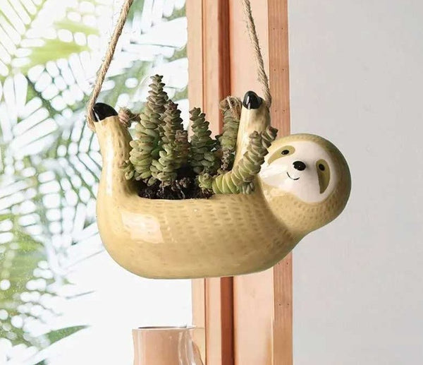 Cute Ceramic Slot Hanging Animal Vase