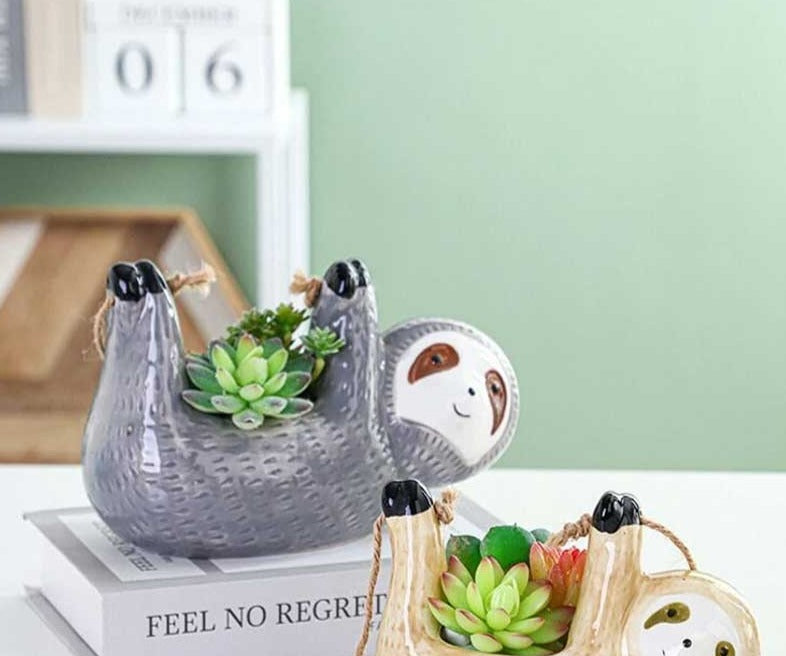 Cute Ceramic Slot Hanging Animal Vase