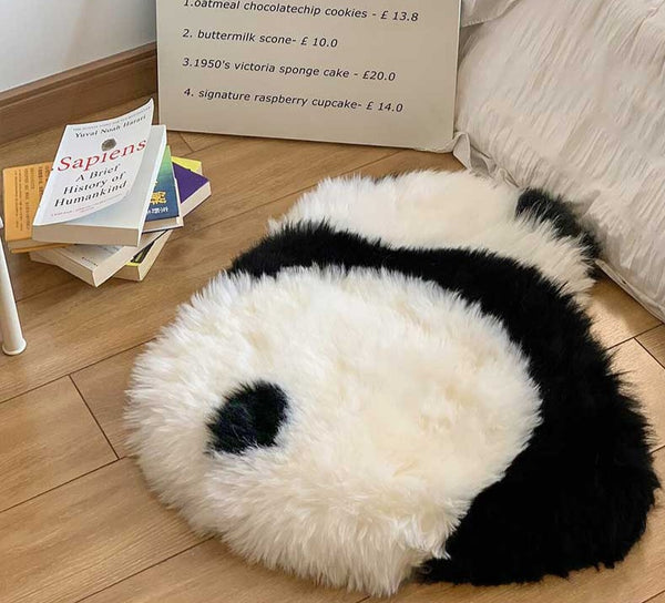 Fluffy Panda Rug Mat