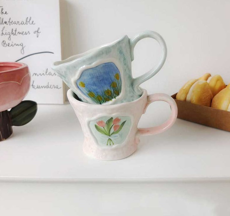 French Floral Pastor Coffee Mugs