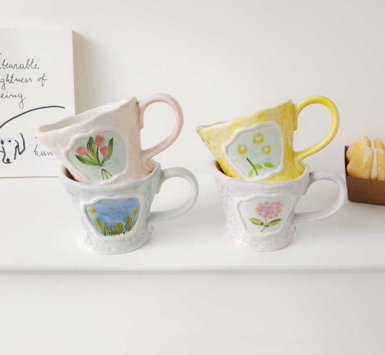 French Floral Pastor Coffee Mugs