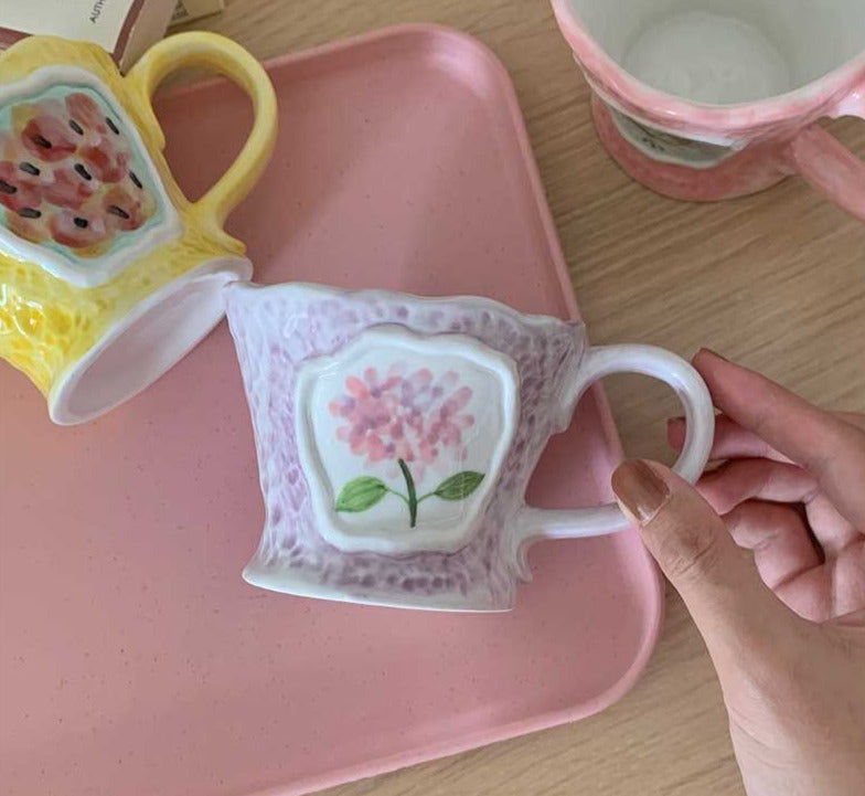 French Floral Pastor Coffee Mugs