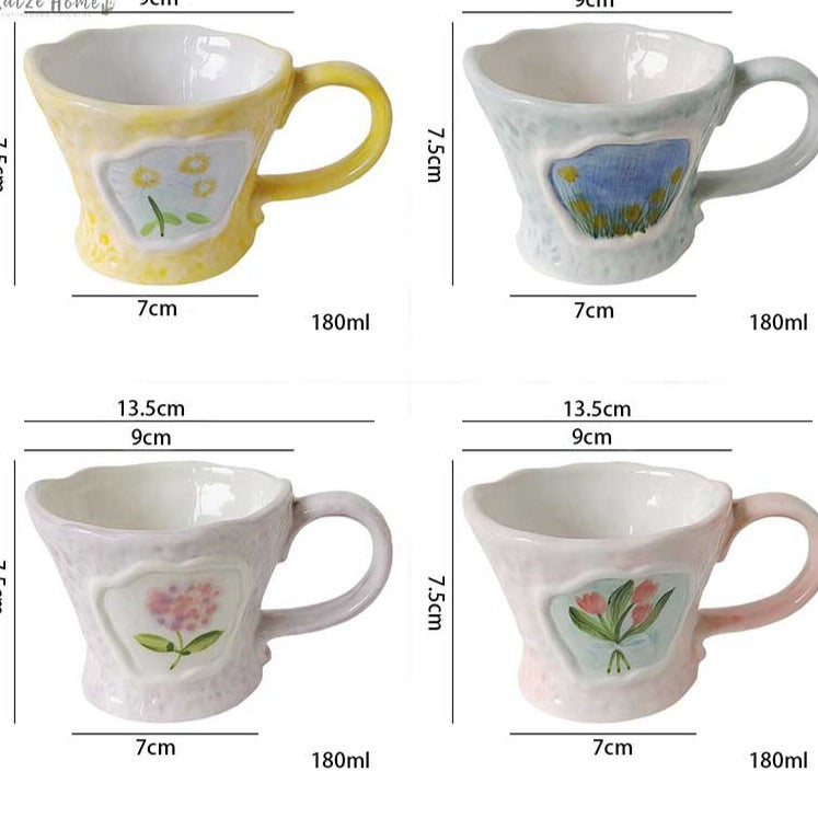 French Floral Pastor Coffee Mugs