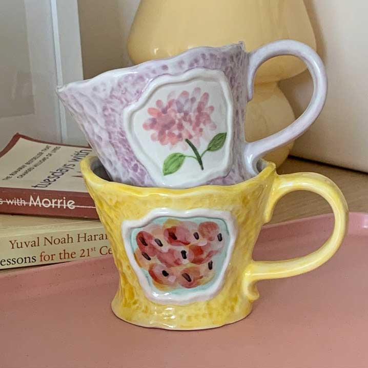 French Floral Pastor Coffee Mugs