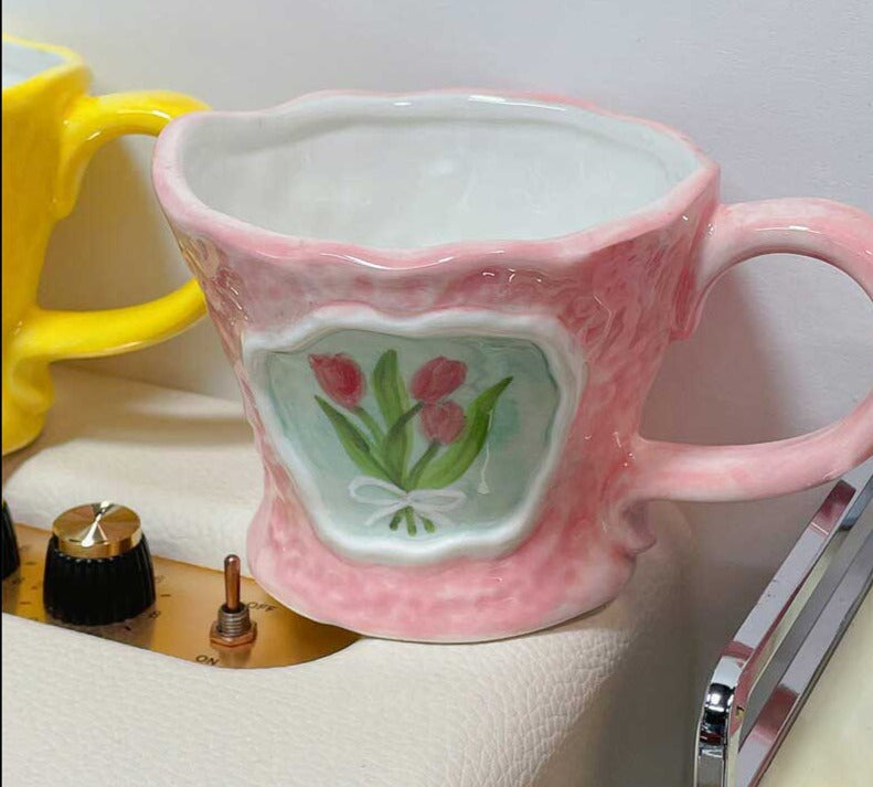 French Floral Pastor Coffee Mugs