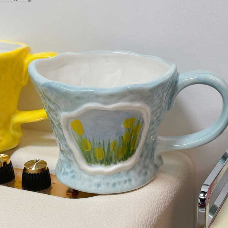 French Floral Pastor Coffee Mugs