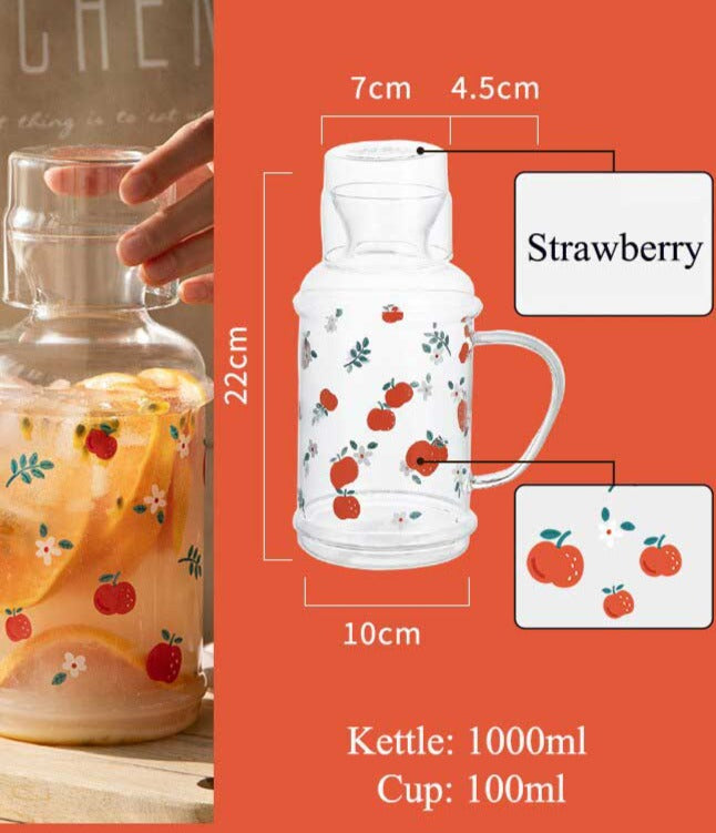 Fruit Borosilicate Glass Tea Kettle