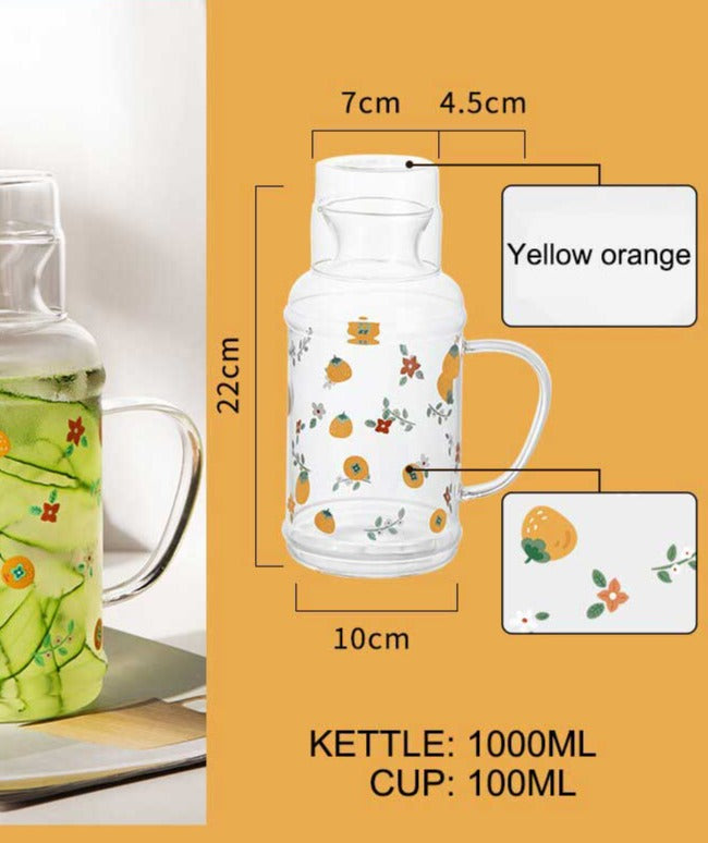 Fruit Borosilicate Glass Tea Kettle