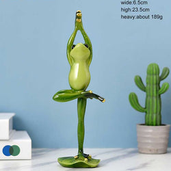 Funny Meditating Yoga Frog Statue - Whimsical Resin Zen Decor for Home, Office, or Garden - 4 Styles